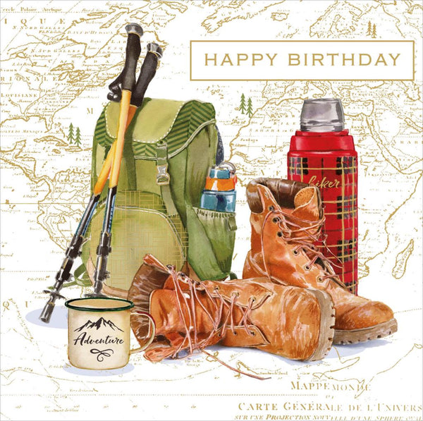 Nigel Quiney Publications Birrthday Card - Hiker/Boots