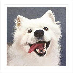 Birthday Card - Pastel Samoyed