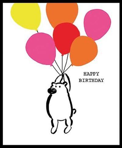 Children's Birthday Card - Hanging Bear