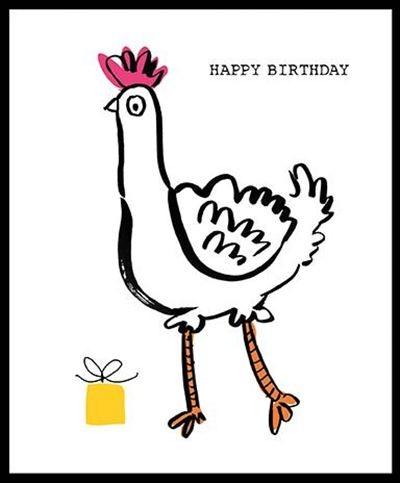 Children's Birthday Card - Funky Chicken