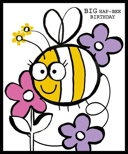 Children's Birthday Card - Big Bumble Bee