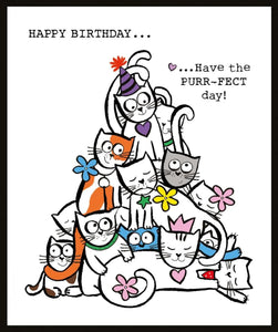 Children's Birthday Card - Purrfect Cats