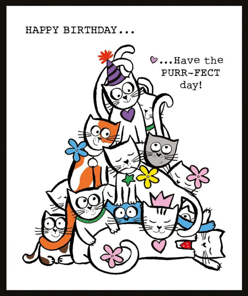 Children's Birthday Card - Purrfect Cats