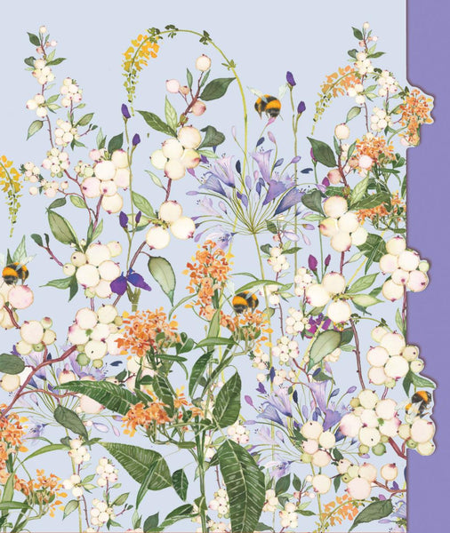Birthday Card - Orange Flowers/Bees from Nigel Quiney Publications, English Cards in France