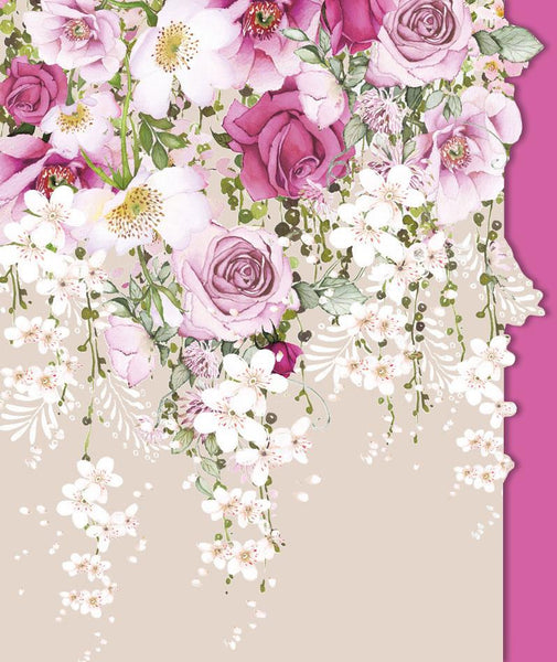 Birthday Card - Cascading Flowers