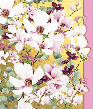 Birthday Card - Magnolia/Tiny Flowers