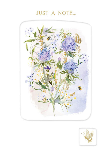 Nigel Quiney Publications Birthday Card - Blue Thistles from Nigel Quiney Publications, English Cards in France