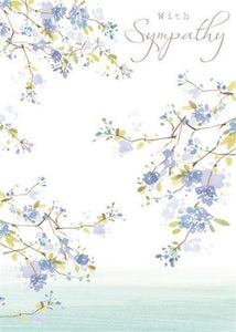 Sympathy Card - Blue Blossom