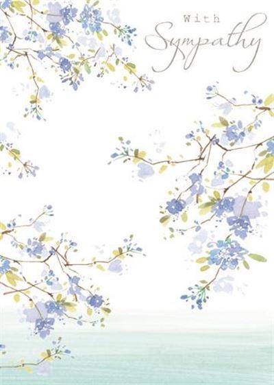 Sympathy Card - Blue Blossom from Nigel Quiney Publications, English Cards in France