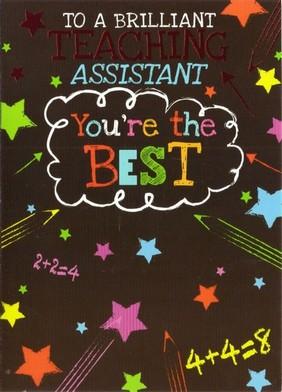 Thank You Card - Thank You Teaching Assistant - Best Cloud