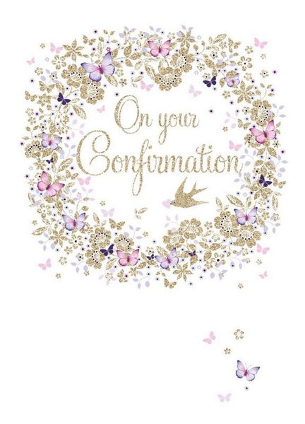 Confirmation Day Card - Beautiful Swallows