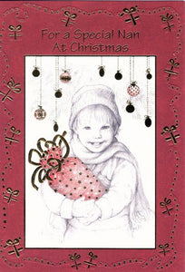 Christmas Card - Nan - Child With Gift