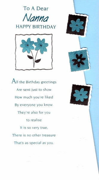 Nanna Birthday - Blue Flowers