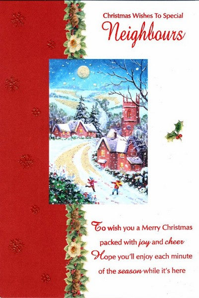Christmas Card - Neighbours - Village Scene