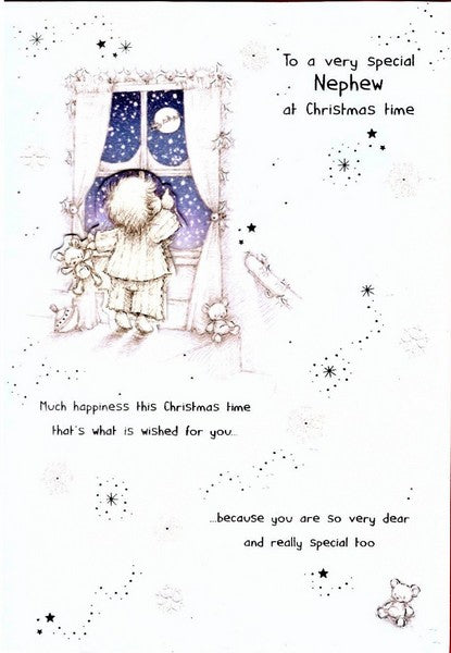 Christmas Card - Nephew - At The Window