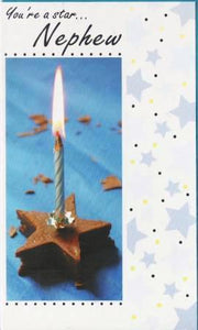 Nephew Birthday - Candle in Chocolate Star