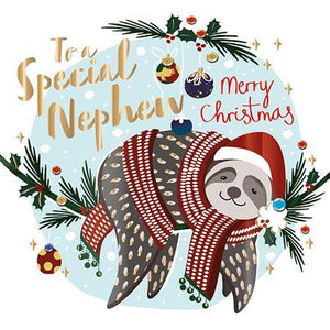 Christmas Card - Nephew - Sloth