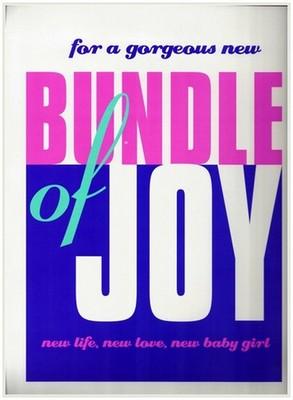 New Baby Card - Baby Girl - Gorgeous New Bundle Of Joy