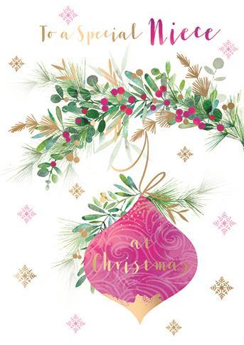 Christmas Card - Niece - Deck The Halls