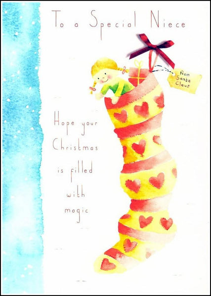 Christmas Card - Niece - Christmas Stocking