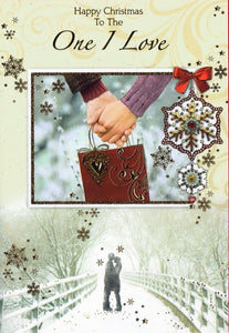 Christmas Card - One I Love - Holding Hands`