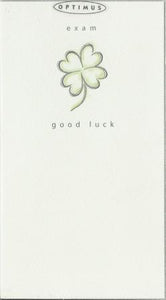 Good Luck Card - Exams - 4 Leaf Clover Sketch