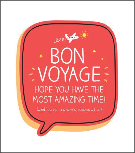 Leaving Card - Bon Voyage - No-One's Jealous