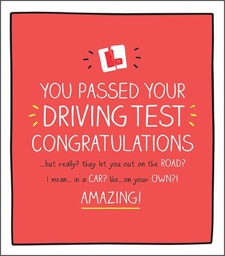 Congratulations Card - Driving Test - Let You On The Road