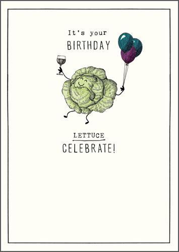 Humour Card - Lettuce Celebrate
