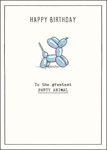 Humour Card - Party Animal Balloons