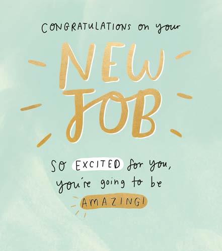 New Job Card - So Excited For You