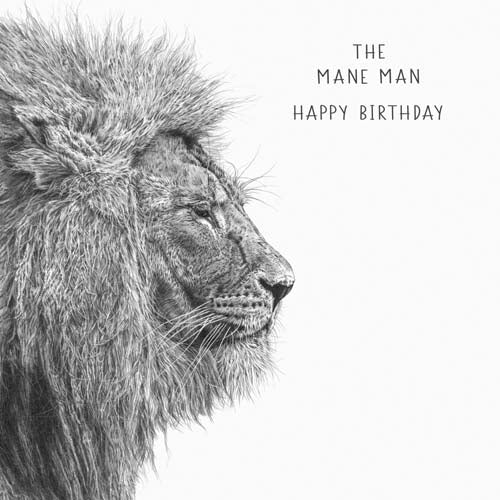 Birthday Card - Lion The Mane Man