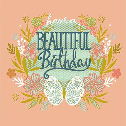 Birthday Card - Laser Cut Beautiful Birthday