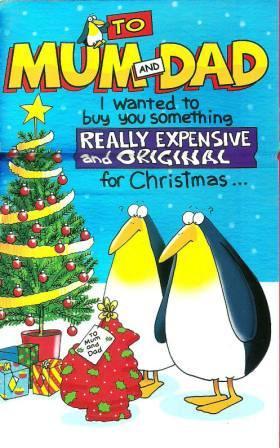 Christmas Card - Mum and Dad - Expensive and Original?