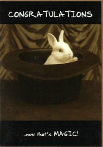 Congratulations Card - Congratulations - Rabbit Out Of Hat