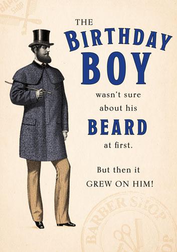 Humour Card - Birthday Boy Beard