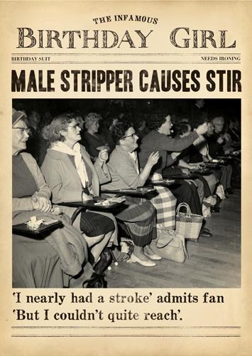 Humour Card - Male Stripper