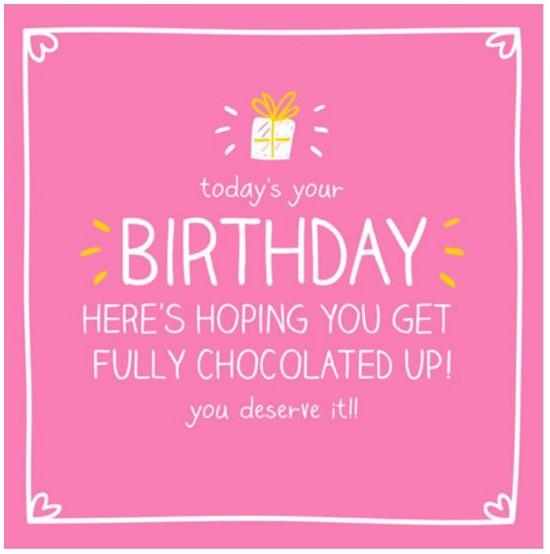 Birthday Card - Fully Chocolated Up!