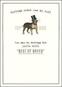 Humour Card - Top Dog Getting Older