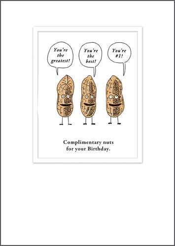 Humour Card - Complimentary Nuts