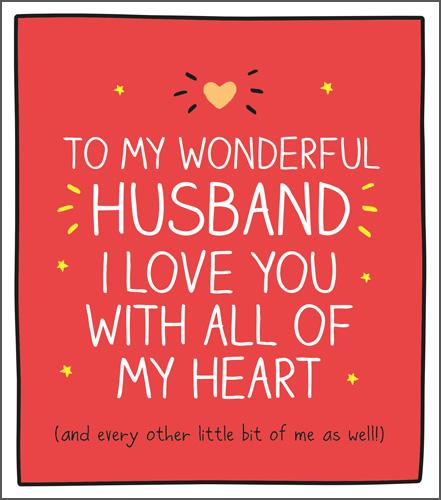 Valentine Card - Husband - Love You With All My Heart