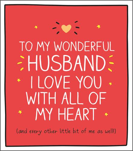 Valentine Card - Husband - Love You With All My Heart Valentine's Day Cards in France