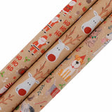 Christmas Gift Roll Wrap - Kraft Recyclable - Festivities