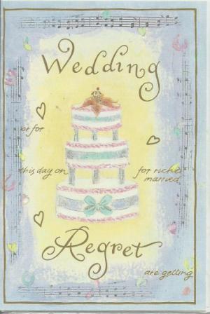 Wedding Regret Card - Wedding Cake