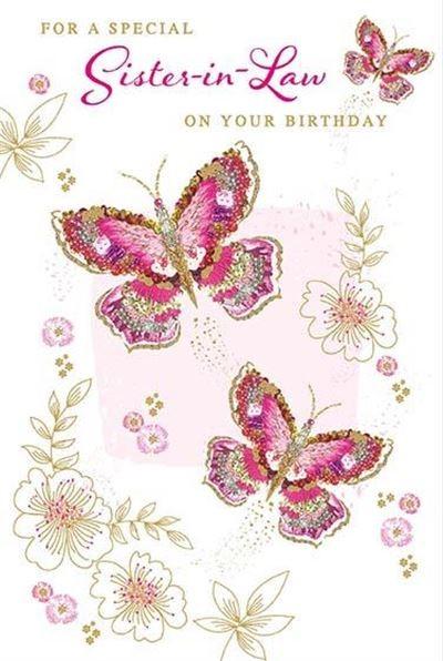 Sister-in-Law Birthday - Embellished Butterfly