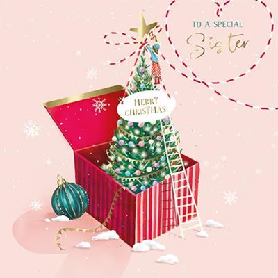 Christmas Card - Sister - Oh Christmas Tree