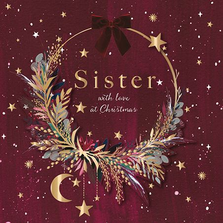 Christmas Card - Sister - Christmas Moon