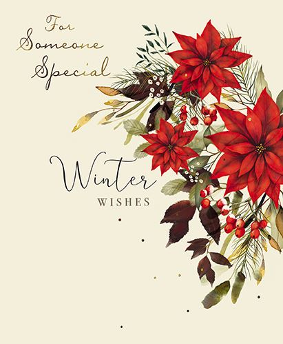 Christmas Card - Someone Special - Poinsettia