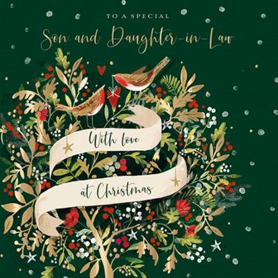 Christmas Card - Son and Daughter-in-Law - Decorative Tree