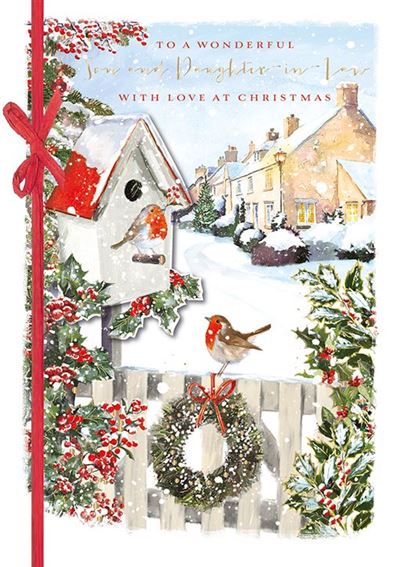 Christmas Card - Son and Daughter-in-Law - Christmas Robins